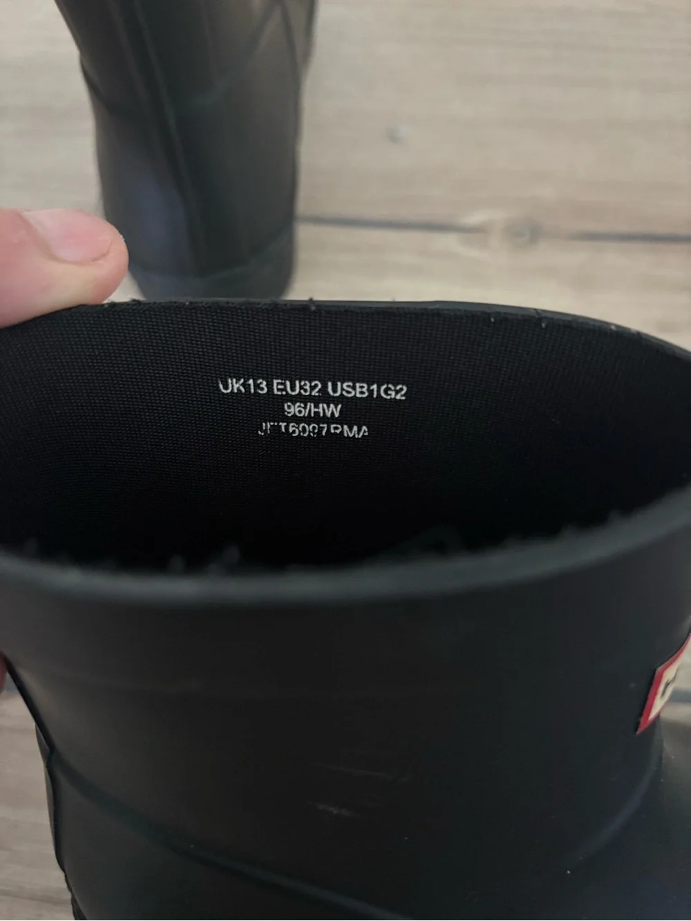 Hunter Kids Black Short Rain Boots with Logo
